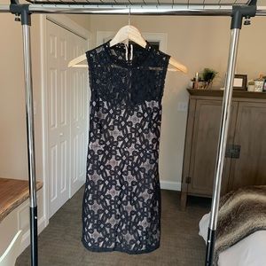 black & tan lace dress